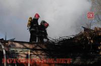 Кіровоград: рятувальники ліквідували пожежу в гаражі