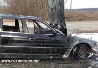 На автошляху Київ-Кіровоград згоріла іномарка