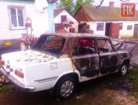 На Кіровоградщині рятувальники загасили пожежу в легковому автомобілі