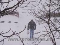 Кропивницкий: жителям города стало плохо передвигаться из-за сильного снегопада