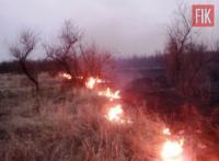 Кіровоградська область: рятувальникам довелося 4 рази ліквідовували загоряння сухостою