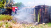 На Кіровоградщині рятувальники ліквідували загоряння металевої споруди
