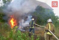 На Кіровоградщині ліквідували пожежу легкового автомобіля