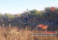 На Кіровоградщині рятувальники ліквідували 8 пожеж на відкритих територіях