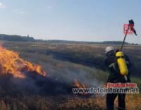 На Кіровоградщині ліквідували 18 пожеж сухої рослинності та сміття