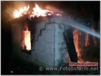 На Кіровоградщині у житловому секторі вогнеборці подолали займання