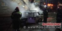 У Кропивницькому в центрі міста загорілася іномарка