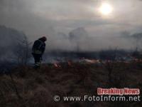 Кіровоградщина: на відкритій території виникла пожежа