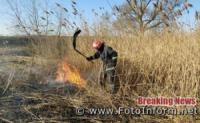 Кіровоградщина: вогнеборці приборкали 7 займань на відкритій місцевості