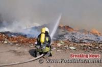 У Кропивницькому ліквідували пожежу на міському сміттєзвалищі