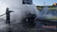 На Кіровоградщині рятувальники приборкали пожежу автомобіля