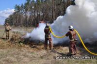 На Кіровоградщині провели тактико-спеціальні навчання по гасінню пожежі лісового масиву