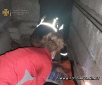У Кропивницькому з підвального приміщення рятувальники винесли травмованого чоловіка