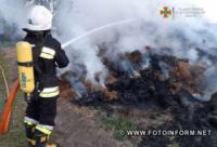 На Кіровоградщині вогнеборці загасили три пожежі.