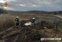На Кіровоградщині за минулу добу виникло п’ять пожеж