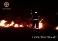 На Кіровоградщині впродовж минулої доби загасили шість пожеж