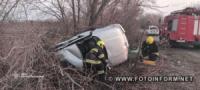 На Кіровоградщині рятувальники вивільнили водія із автомобіля,  що потрапив у ДТП