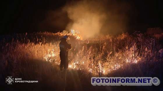 На Кіровоградщині підрозділи ДСНС ліквідували десять пожеж 