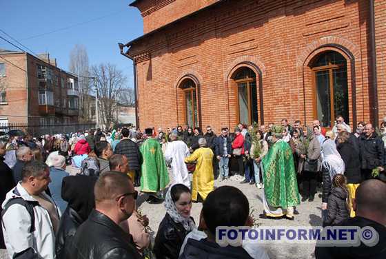 У Кропивницькому в храма міста освячували вербу (ФОТО)